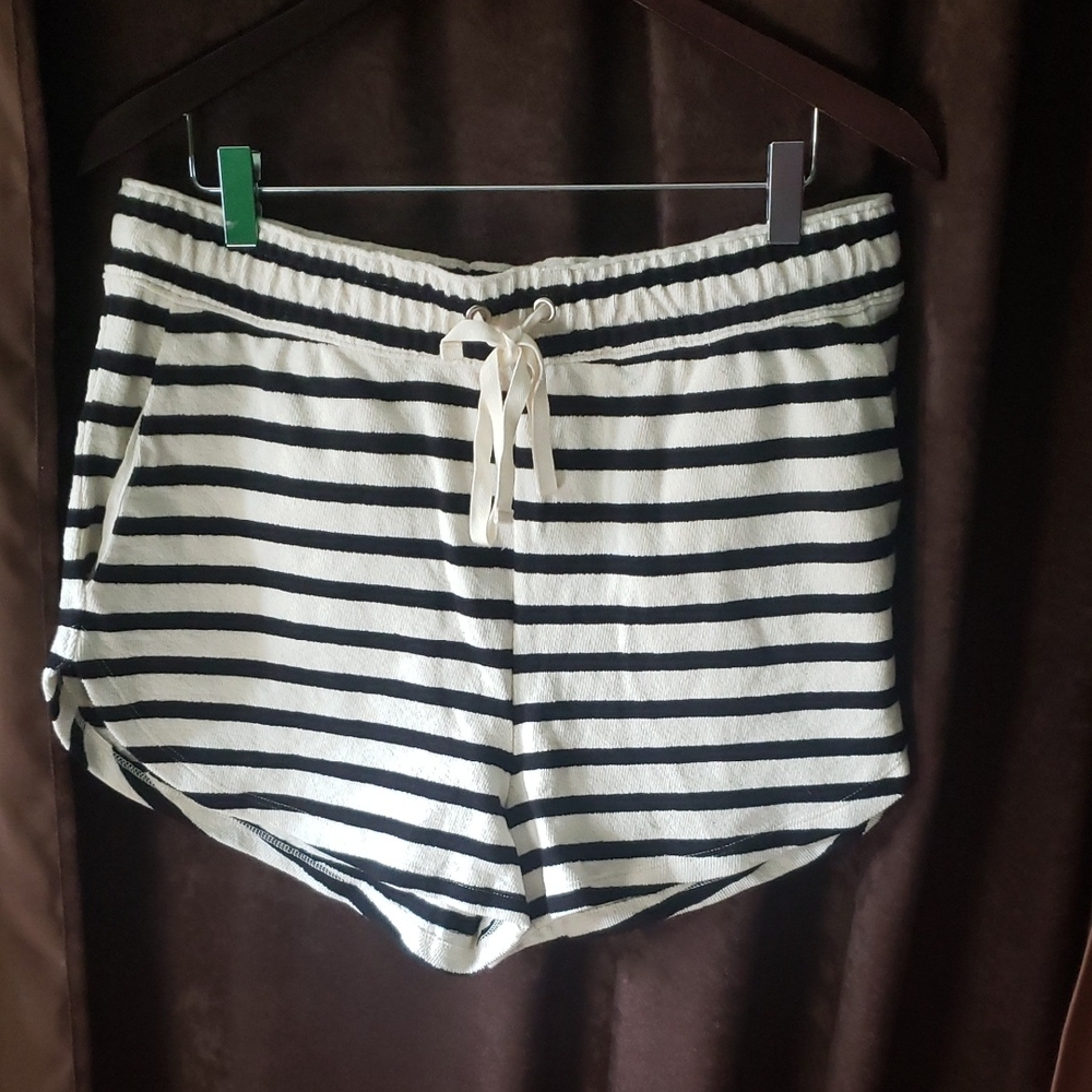 H&M Monochrome Striped Women's Shorts 100% Cotton NWT